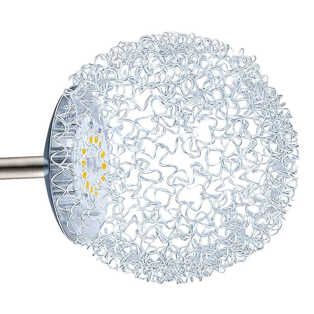 Lampe Alu EGLO Decken Nickel-matt 13676 verbaut, EGLO Deckenleuchte, fest LED-Leuchtmittel Leuchte LED Watt Kugeln Warmweiß, LED 24