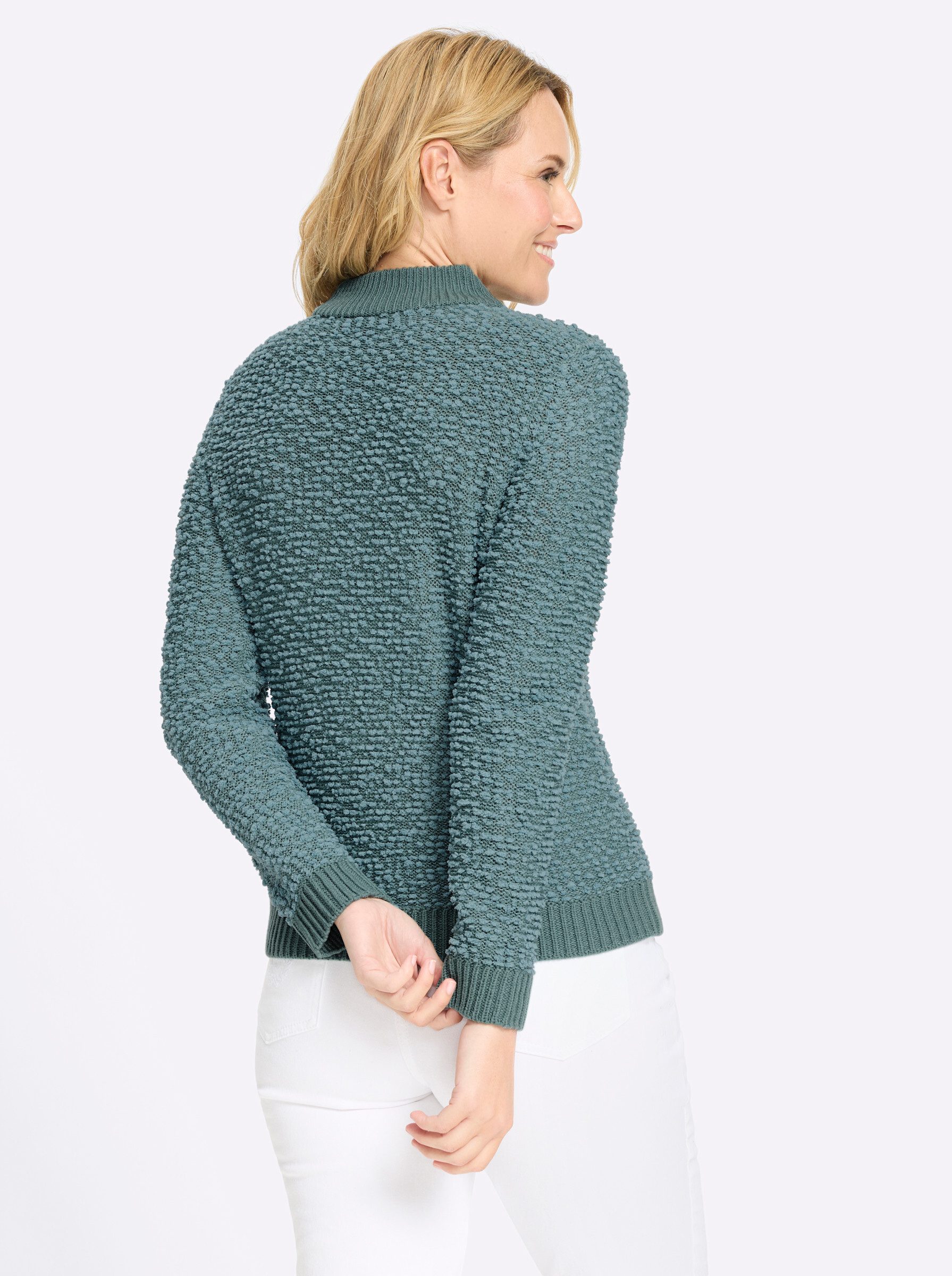 Sieh an! Strickpullover Stehkragen-Pullover Langarm