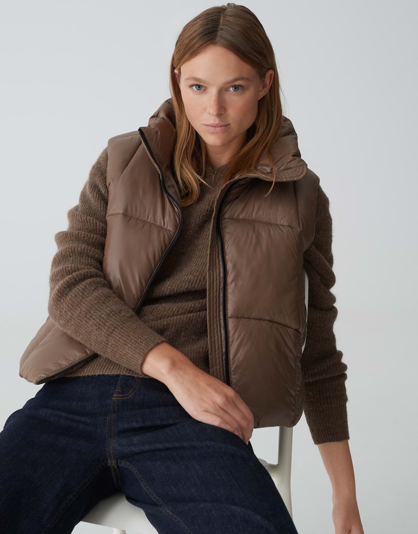 OPUS Kapuzenpullover Strick Hoodie POODY Loose mit Alpaka