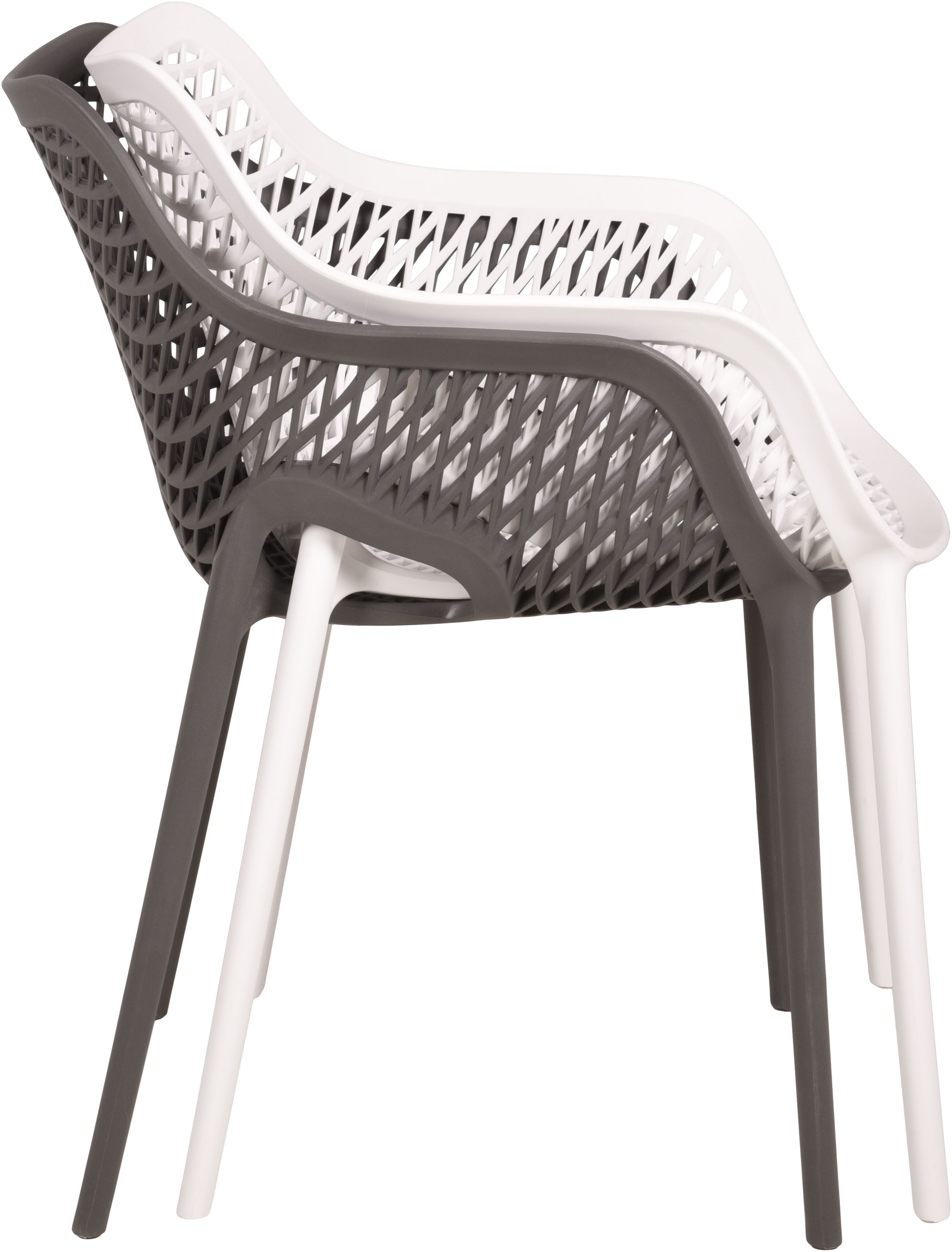 Garden Pleasure Stapelstuhl LAURIA (Set, 2 St), gefertigt ohne Verschraubungen