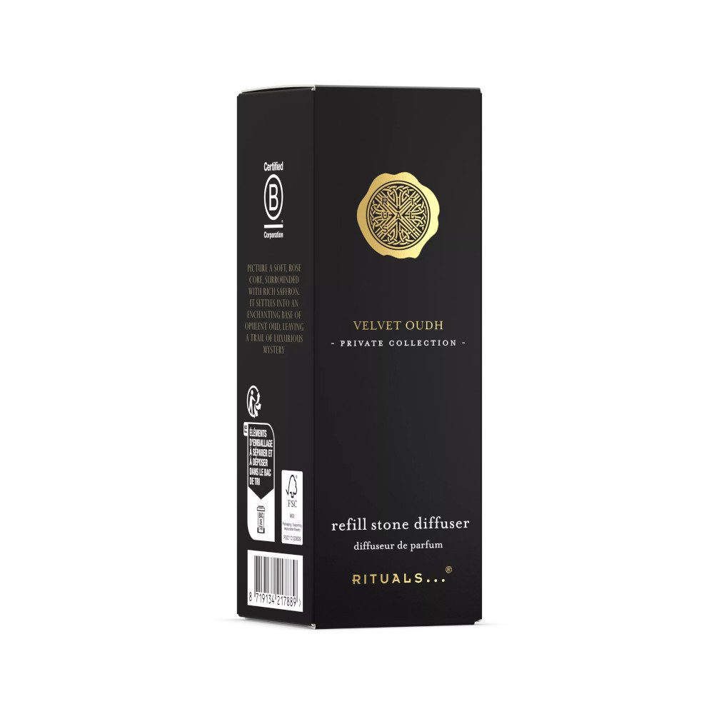 Rituals Raumduft Rituals Velvet Oudh Refill 20 ml – Nachfüllöl für Salzsteindiffuser (Holzig-floraler Duft aus Oudh, Rose & Safran, 1-St)