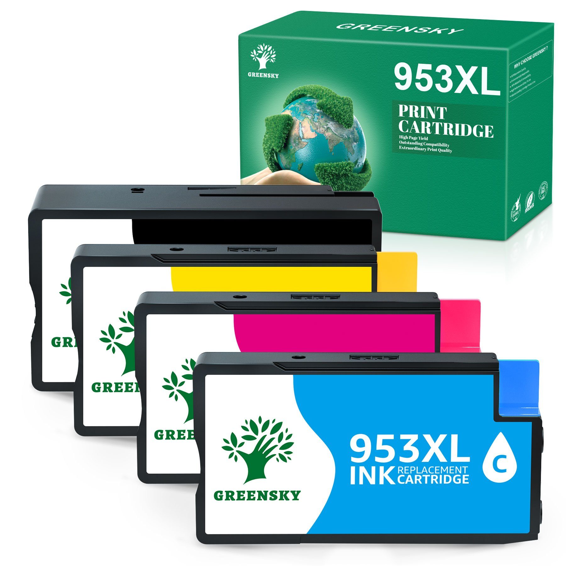 Greensky Kompatible für HP 953 953XL Multipack OfficeJet Pro 7740 Tintenpatrone