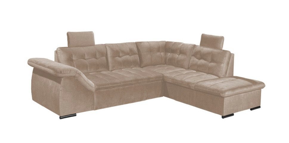 ED EXCITING DESIGN Ecksofa "Estrella L-Form", mit Bettfunktion, Bettkasten, günstig online kaufen