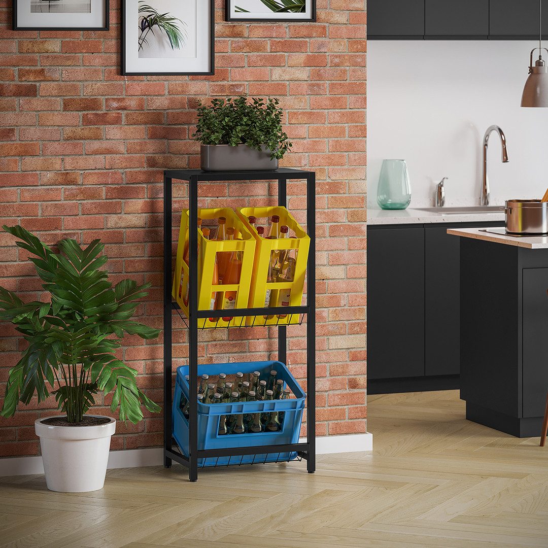 STEELSØN Flaschenregal Montune mit Ablagefläche, Getränkekistenregal in Sch günstig online kaufen