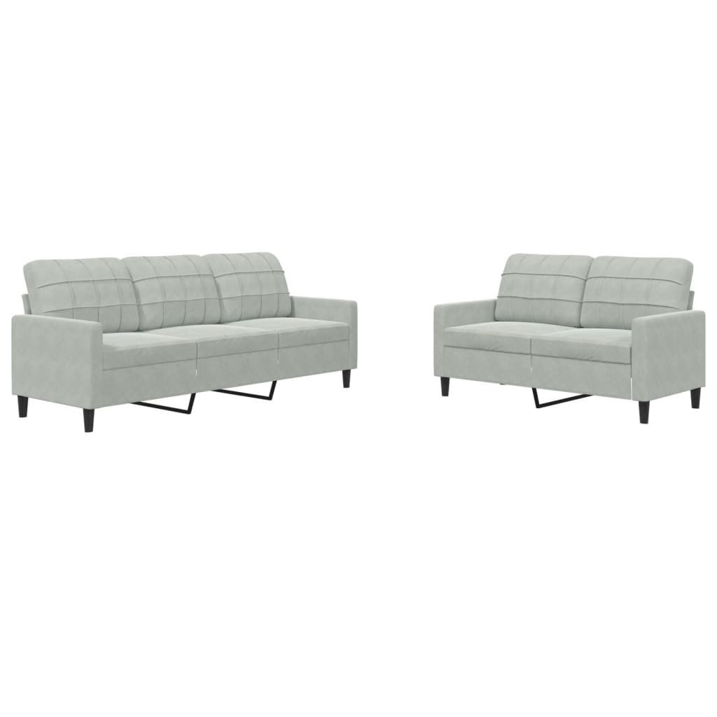 vidaXL Sofa 2-tlg. Sofagarnitur mit Kissen günstig online kaufen