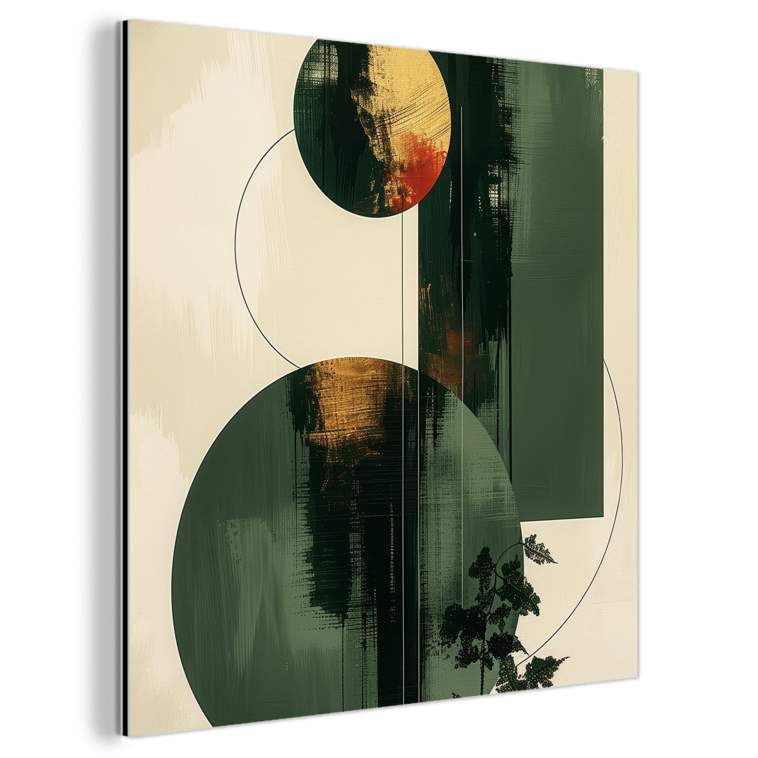 MuchoWow Metallbild Kunst - Kreise - günstig online kaufen