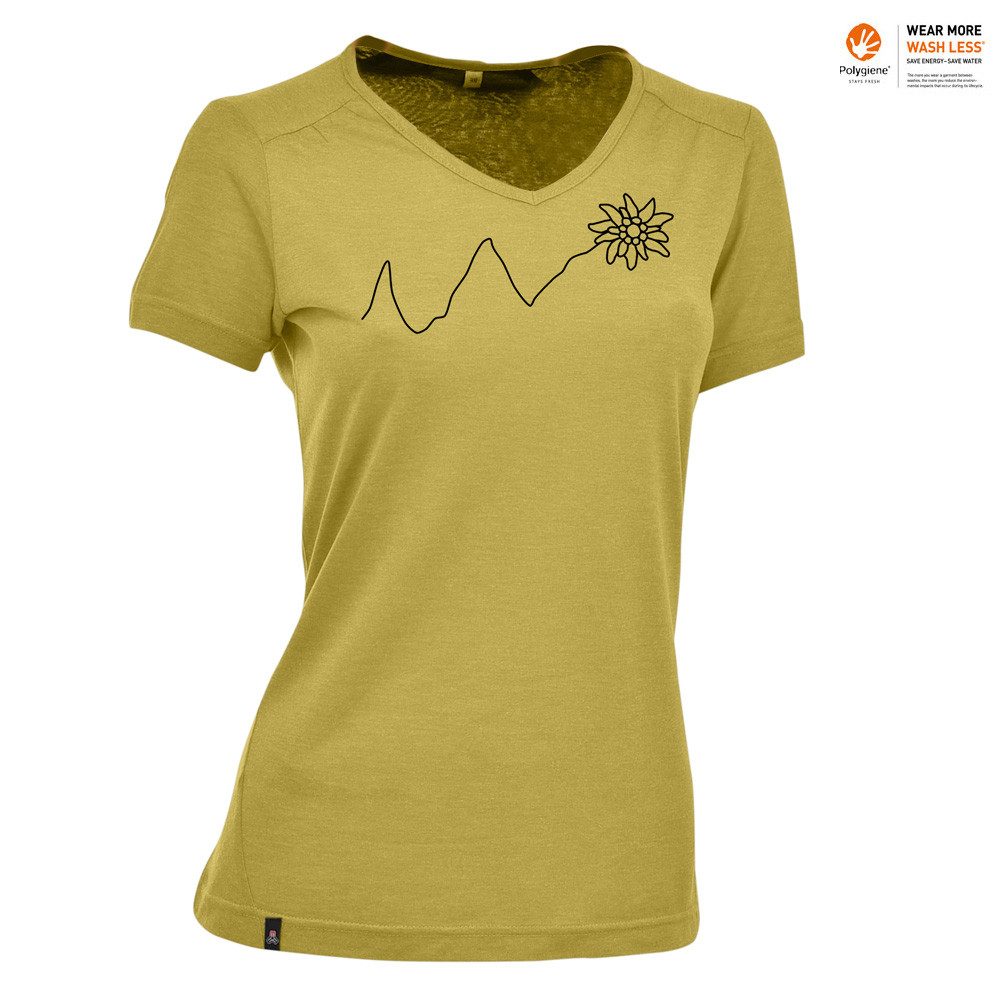 Maul T-Shirt Maul - Eifelsteig Damen Outdoorshirt Wander T-Shirt, gelb