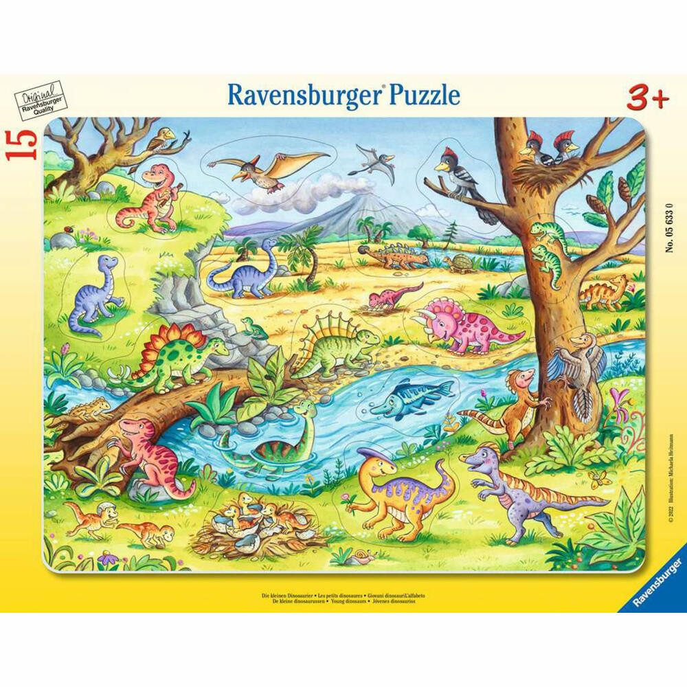 Ravensburger Puzzle Die kleinen Dinosaurier, 15 Puzzleteile