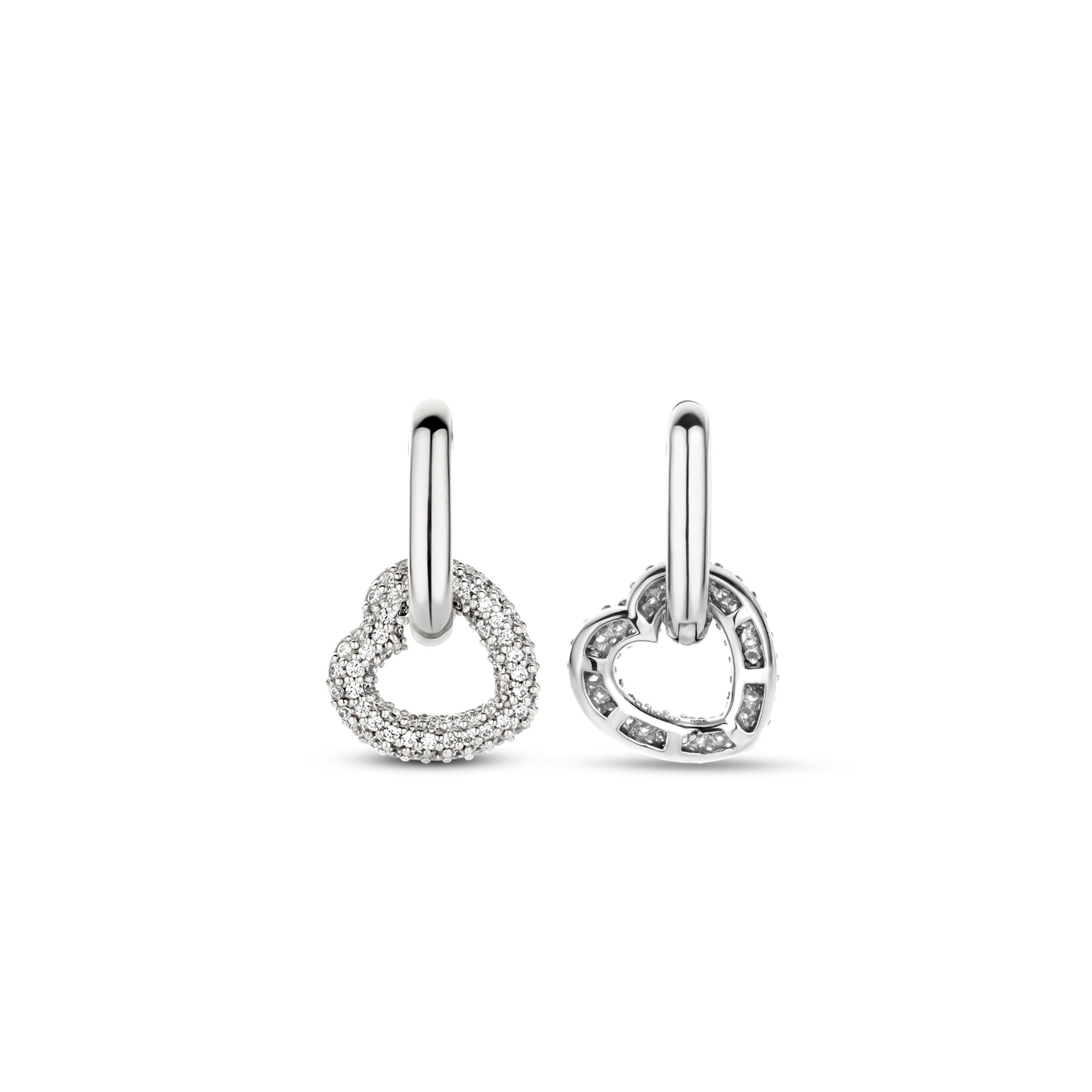 TI SENTO - Milano Paar Ohrstecker The Heart Pendant Creole 925er Sterlingsilber