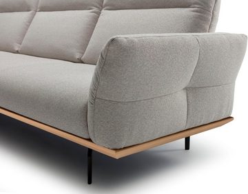 hülsta sofa Ecksofa hs.460, Sockel in Eiche, Winkelfüße in Umbragrau, Breite 318 cm
