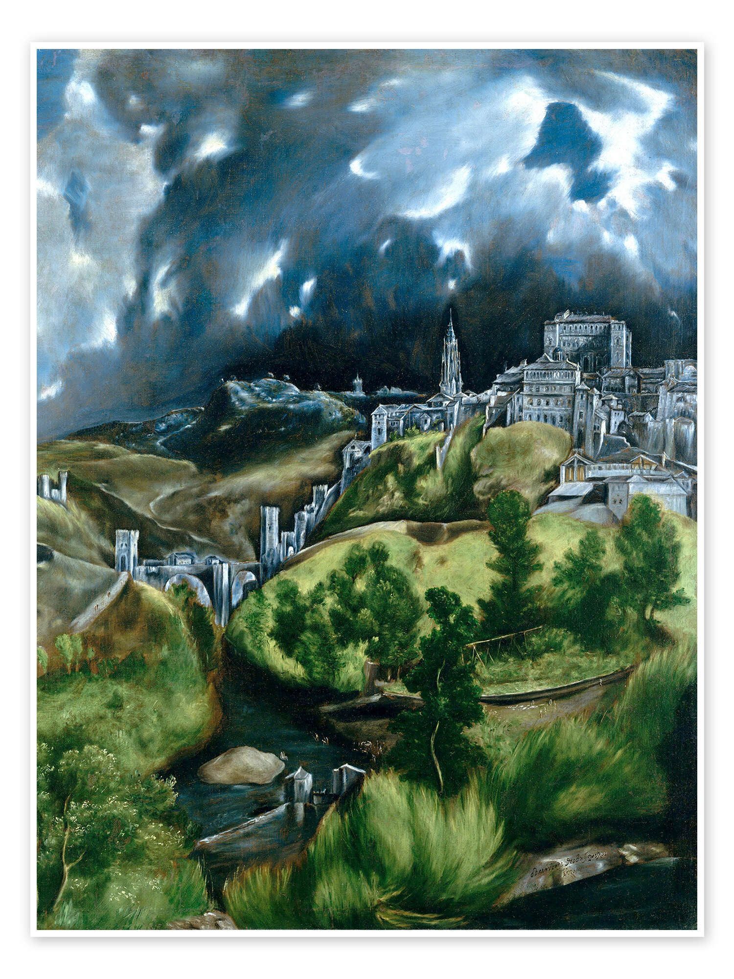 Wandbild Blick auf Toledo