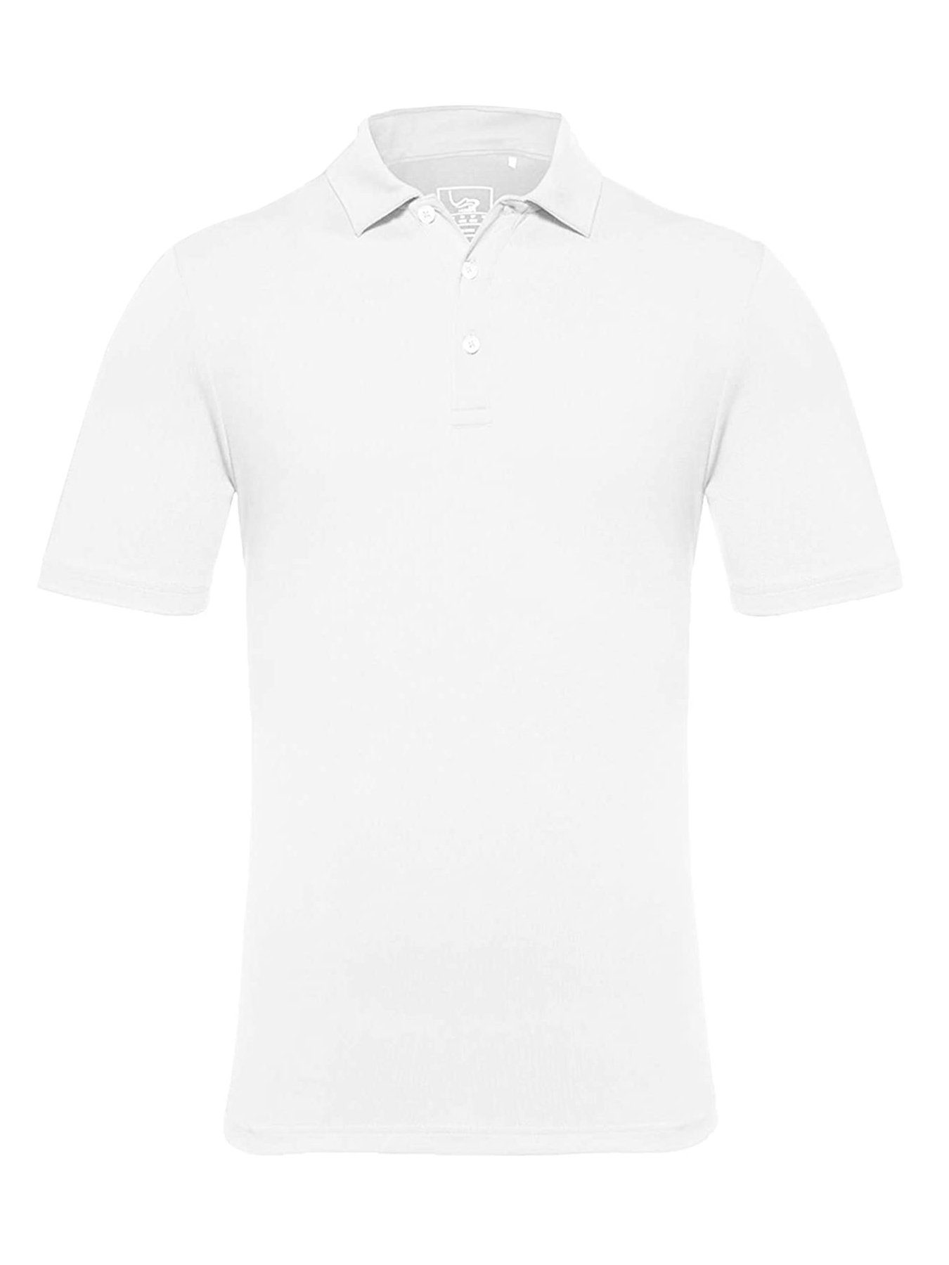 DEBAIJIA Poloshirt DEBAIJIA Herren Poloshirt Kurzarm Leicht Gemütlich Golf Standard Fit Weiß