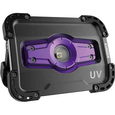 Kunzer Arbeitsleuchte UV-Arbeitsscheinwerfer mit LED-Technik, Als Powerbank verwendbar, Inkl. UV-Licht, klappbar, Ladeanzeige