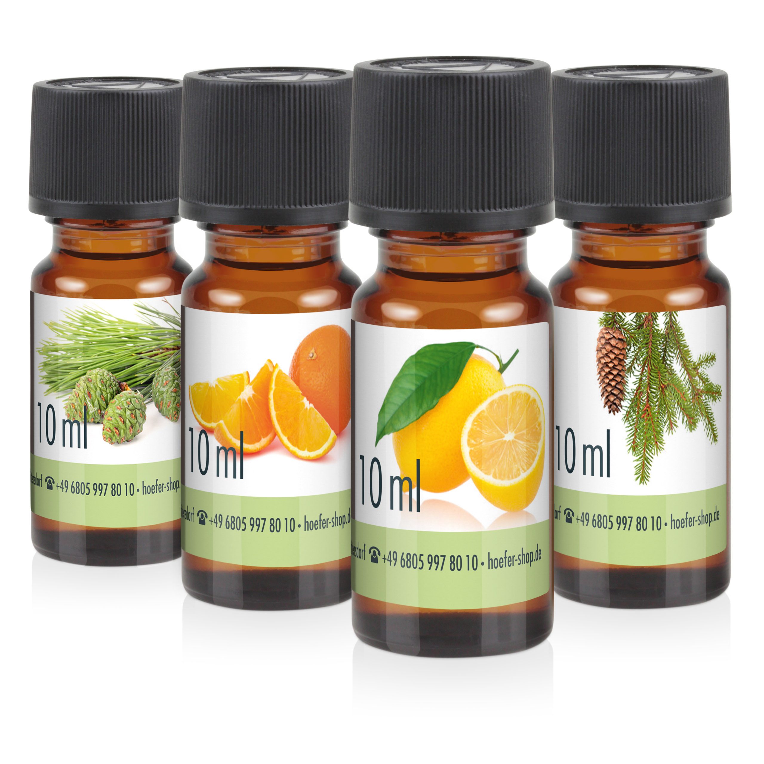 Höfer Chemie GmbH Duftöl Duftöl-Set Nr. 1 mit 4 Duftnoten, Vielseitige Düfte für Wellness und Entspannung