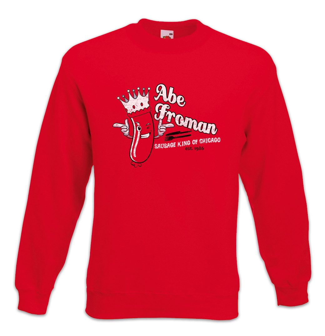 Urban Backwoods Sweatshirt Abe Froman Sweatshirt Ferris Bueller’s Day Off Macht Blau Movie Sign (1-tlg) Logo Insigina Schild Firma
