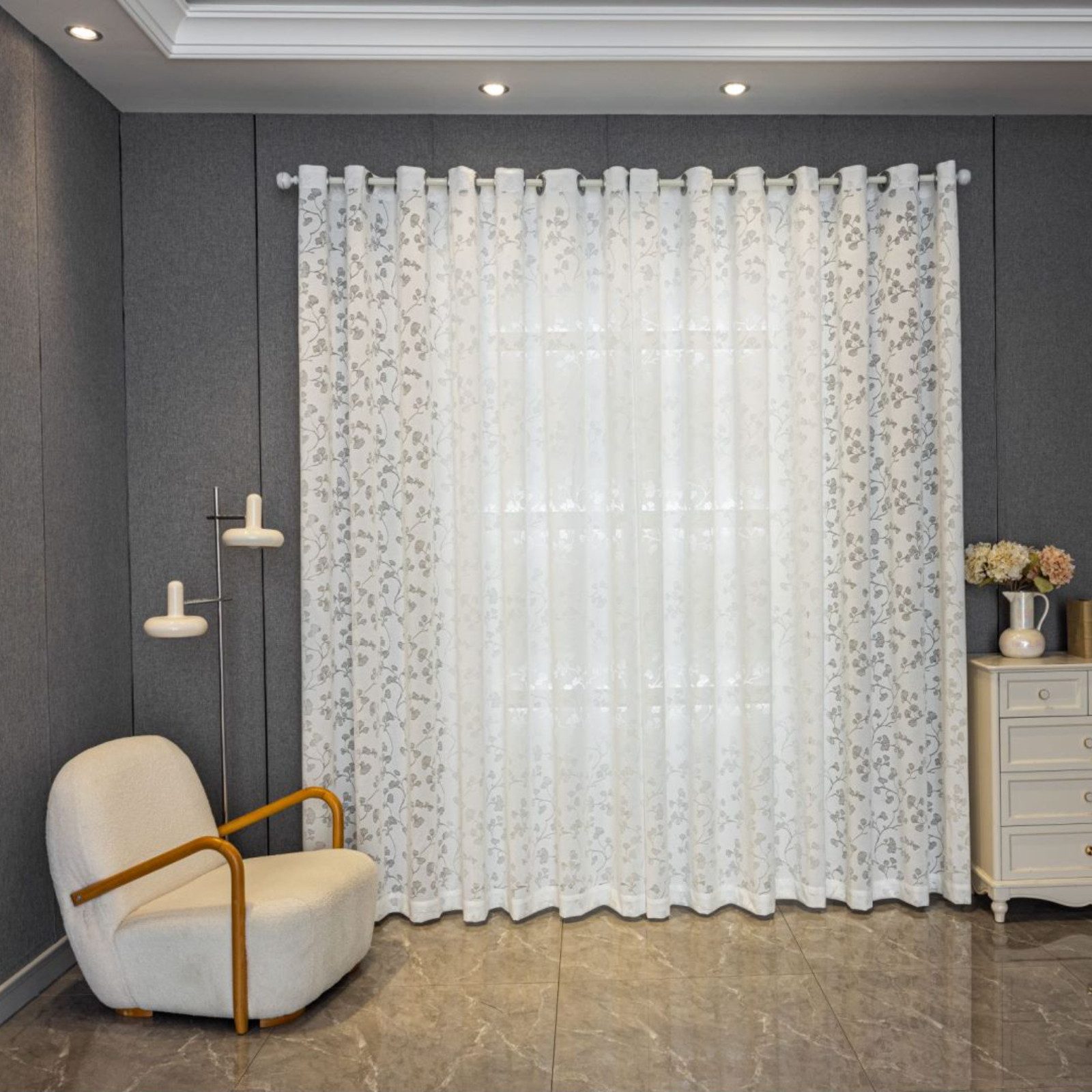 BYSURE Vorhang (2 St), Ösen, halbtransparent, Polyester, Ginkgo-Biloba-Must günstig online kaufen