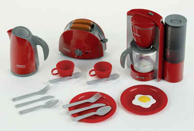 Klein Kinder-Küchenset »Bosch Frühstückset«, (Set, 16-tlg), Wasserkocher mit Wasser befüllbar