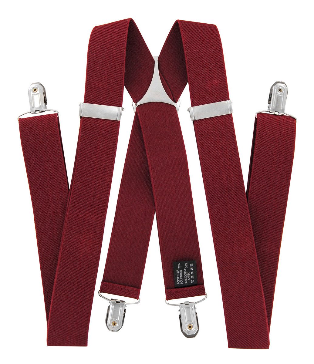 axy Hosenträger Herren Hosenträger 4 Stabile Clips X-Form 3,5cm Breit verstellbar und elastisch 120cm Lang