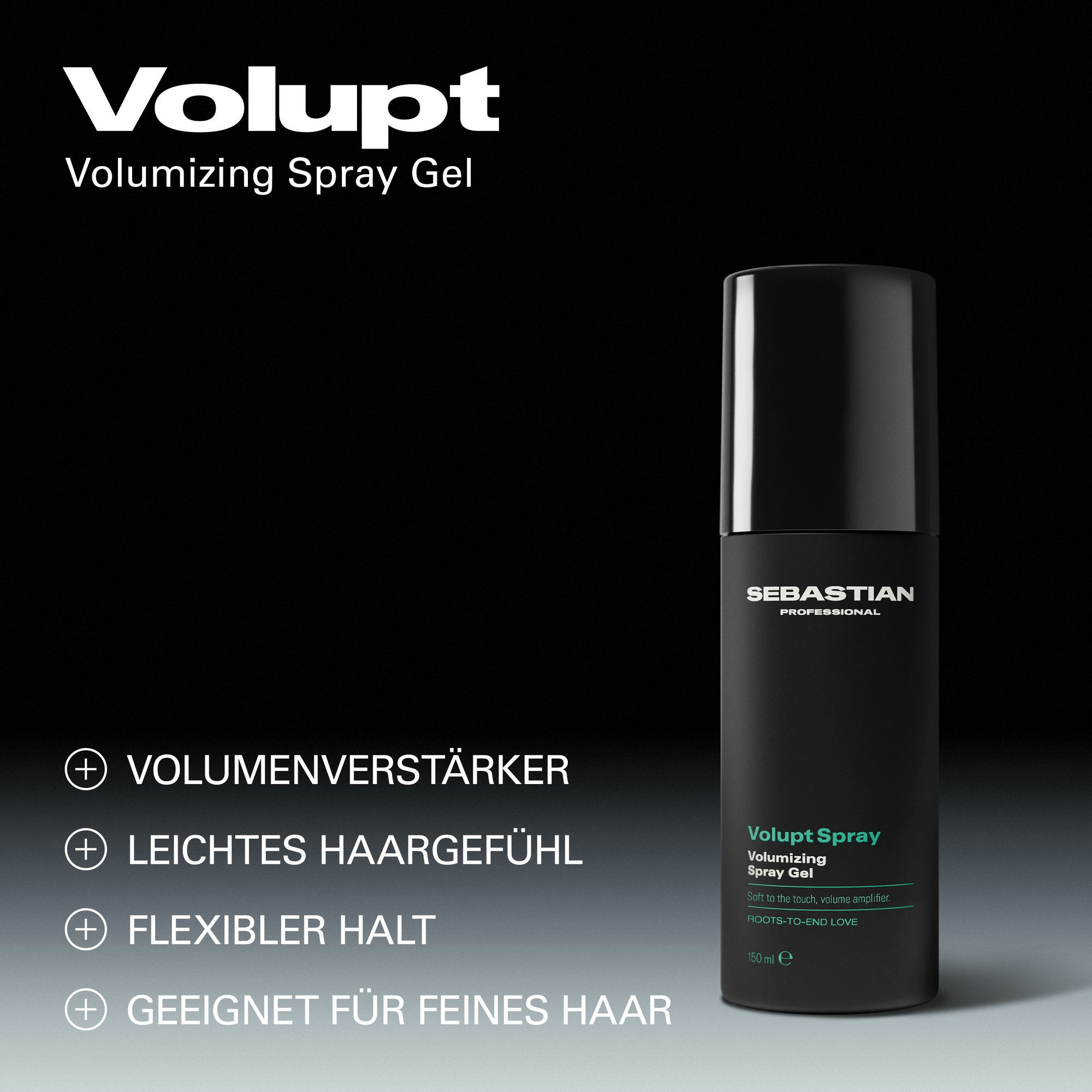 Sebastian Professional Haarpflege-Spray Volupt Spray, für glanzloses Haar, gegen Frizz, volumenverstärkende Formel, 150 ml