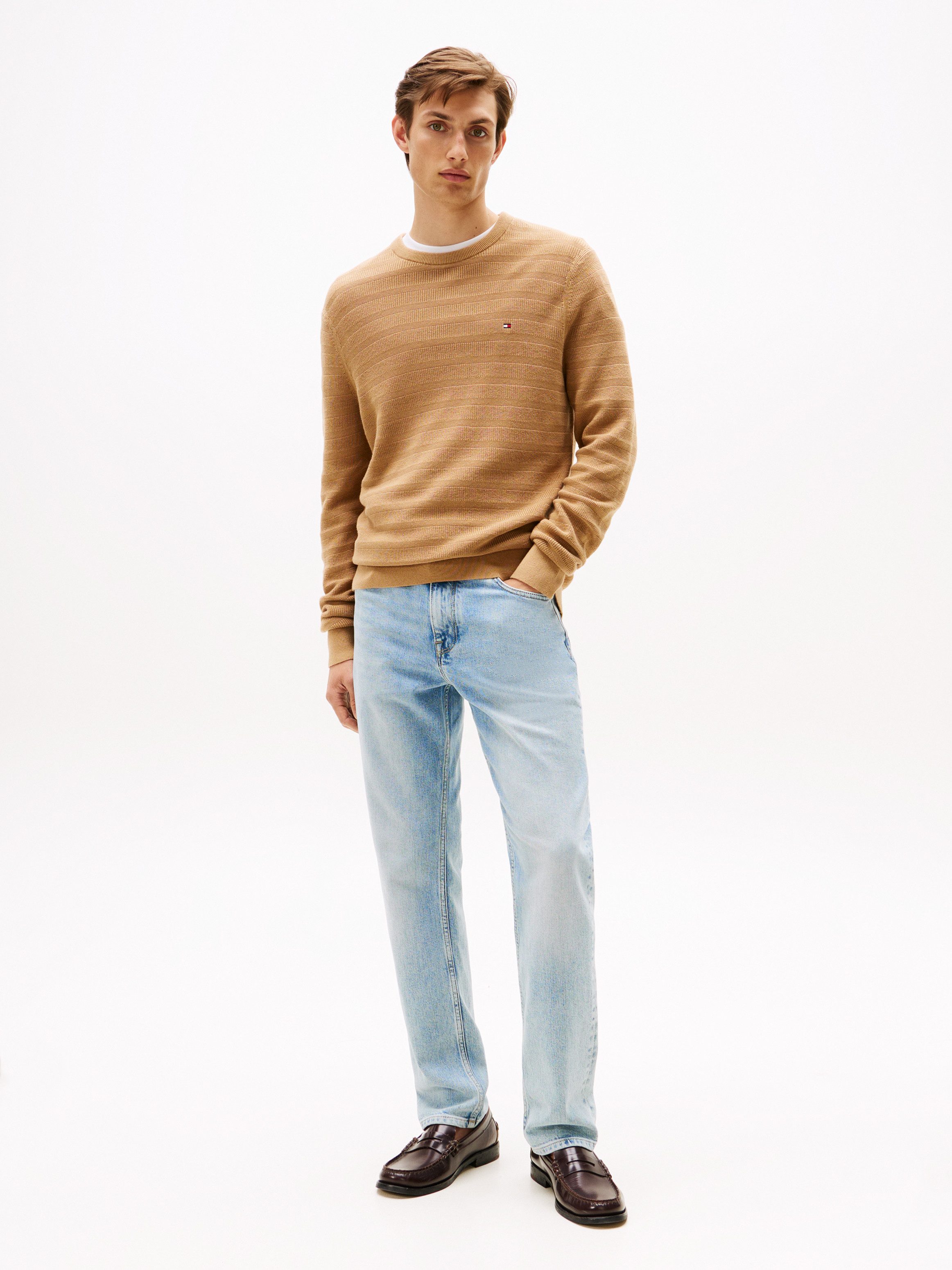 Tommy Hilfiger Rundhalspullover STRIPE STRUCTURE regular günstig online kaufen
