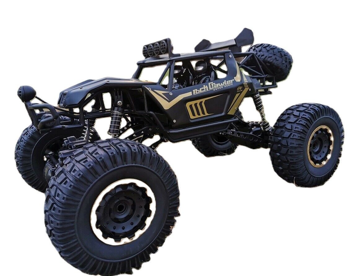 BruKa RC-Auto Robuster Geländewagen PANTHER XXL mit LED-Scheinwerfern, Ferngesteuertes Auto mit 4x4 Allradantrieb, 50cm