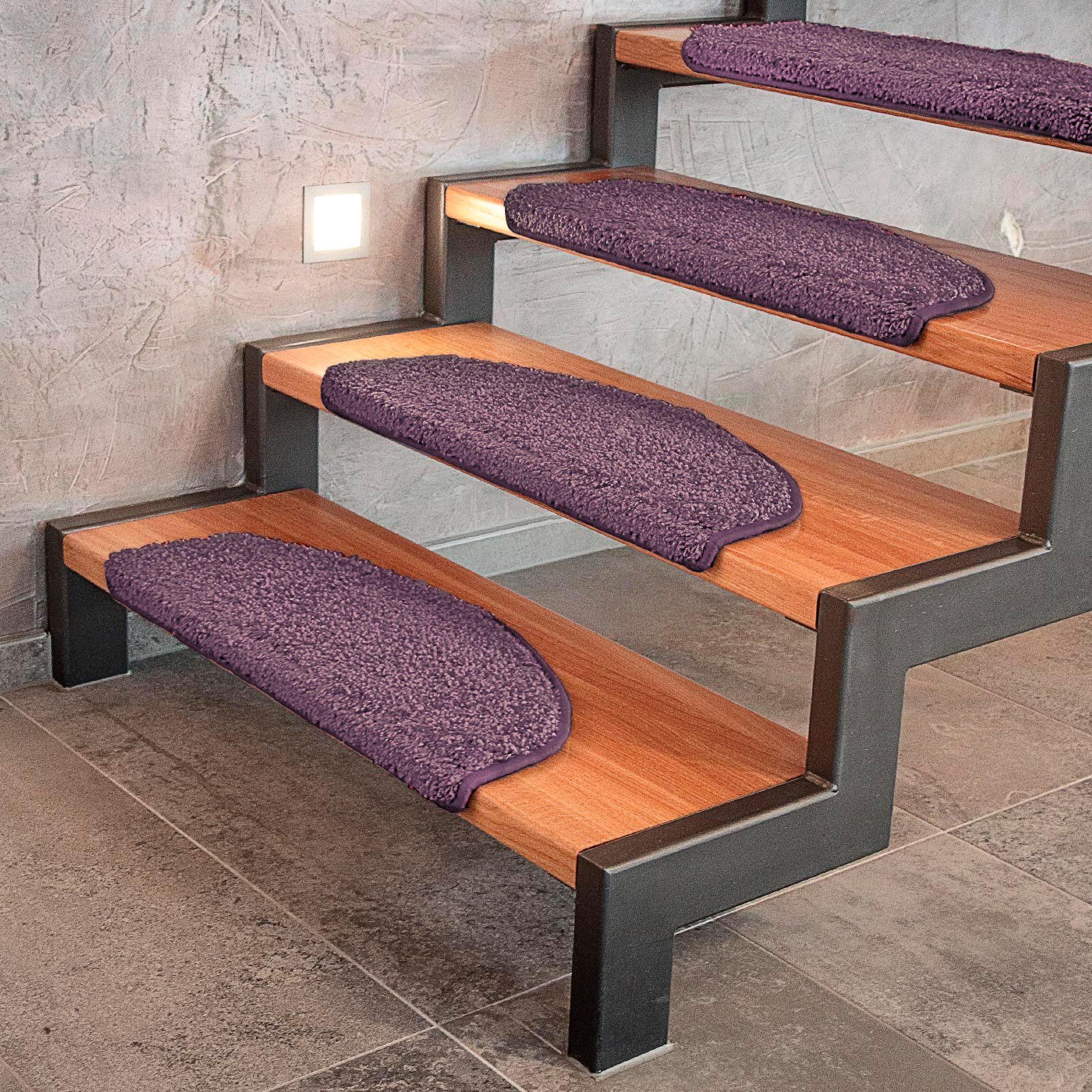 Stufenmatte Bali, Erhältlich in Farben Halbrund, Floordirekt, Höhe: & 10 Größen, verschiedenen mm Lila Treppenschutz