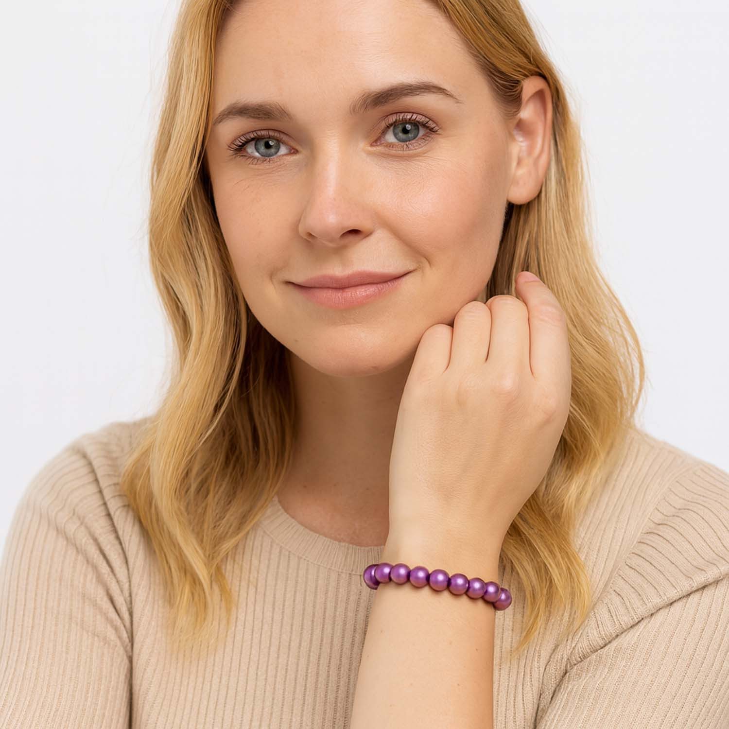 Impala Armband Perlenarmband Wonder aus 10mm Perlen, verschiedene Farben, Damenarmband bunt – Bild 2 von 2