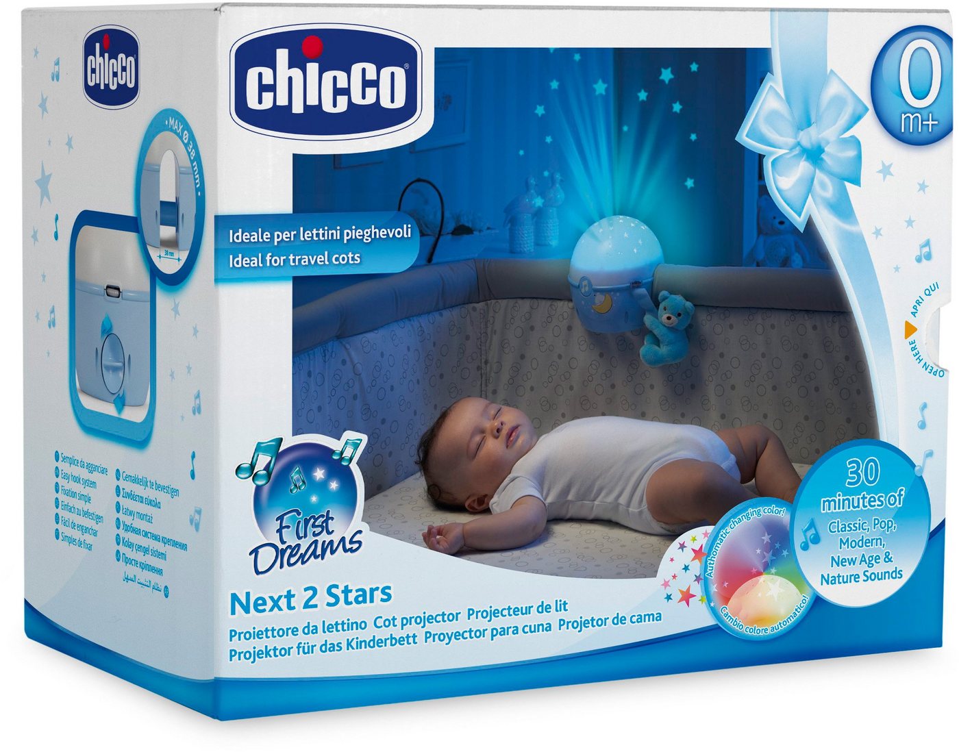 Chicco Nachtlicht »First Dreams Next 2 Stars, Hellblau«, mit Projektor und Soundfunktion-HomeTrends
