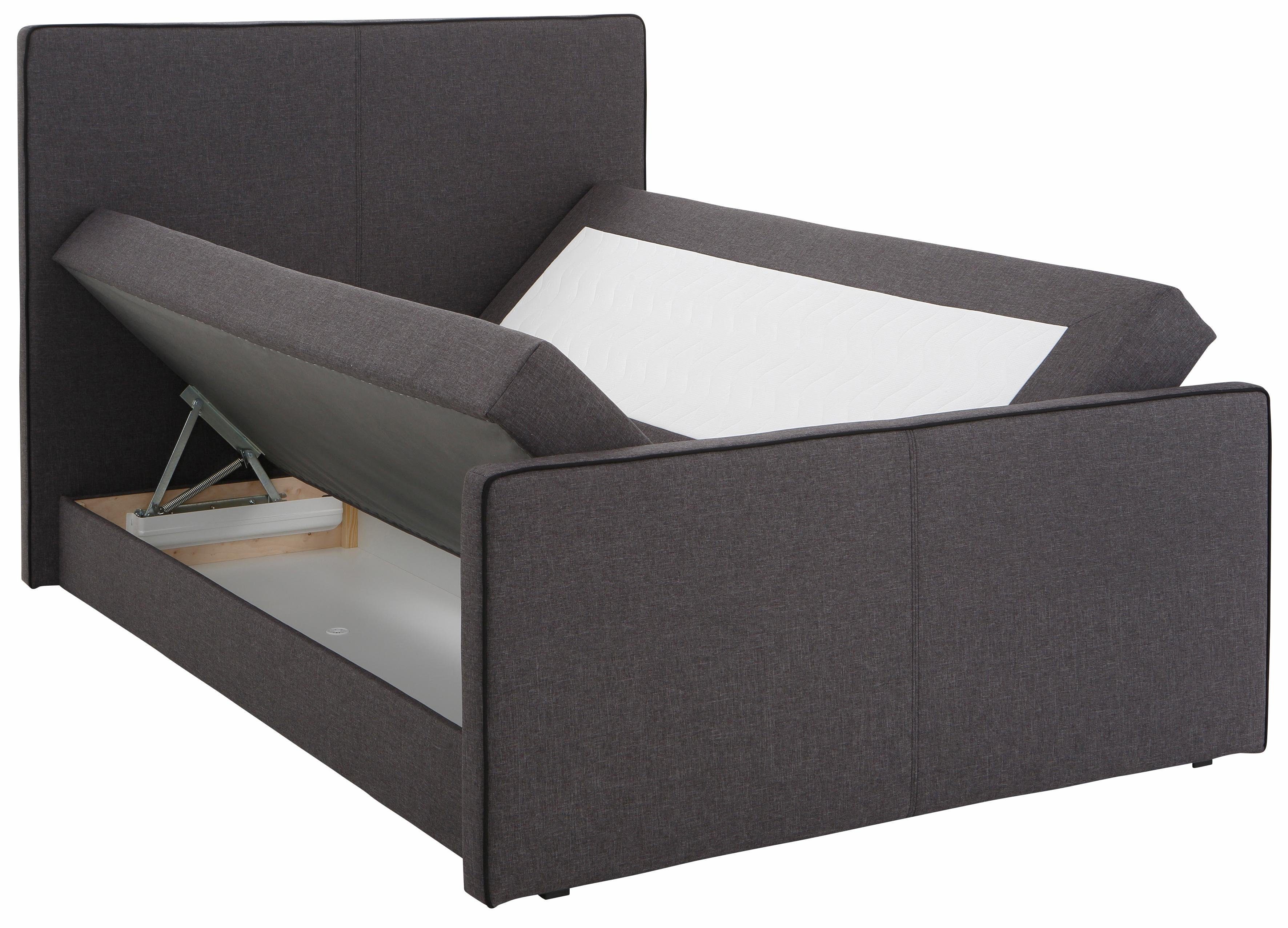 MEMPHIS von HOME AFFAIRE mit Bettkasten & Topper