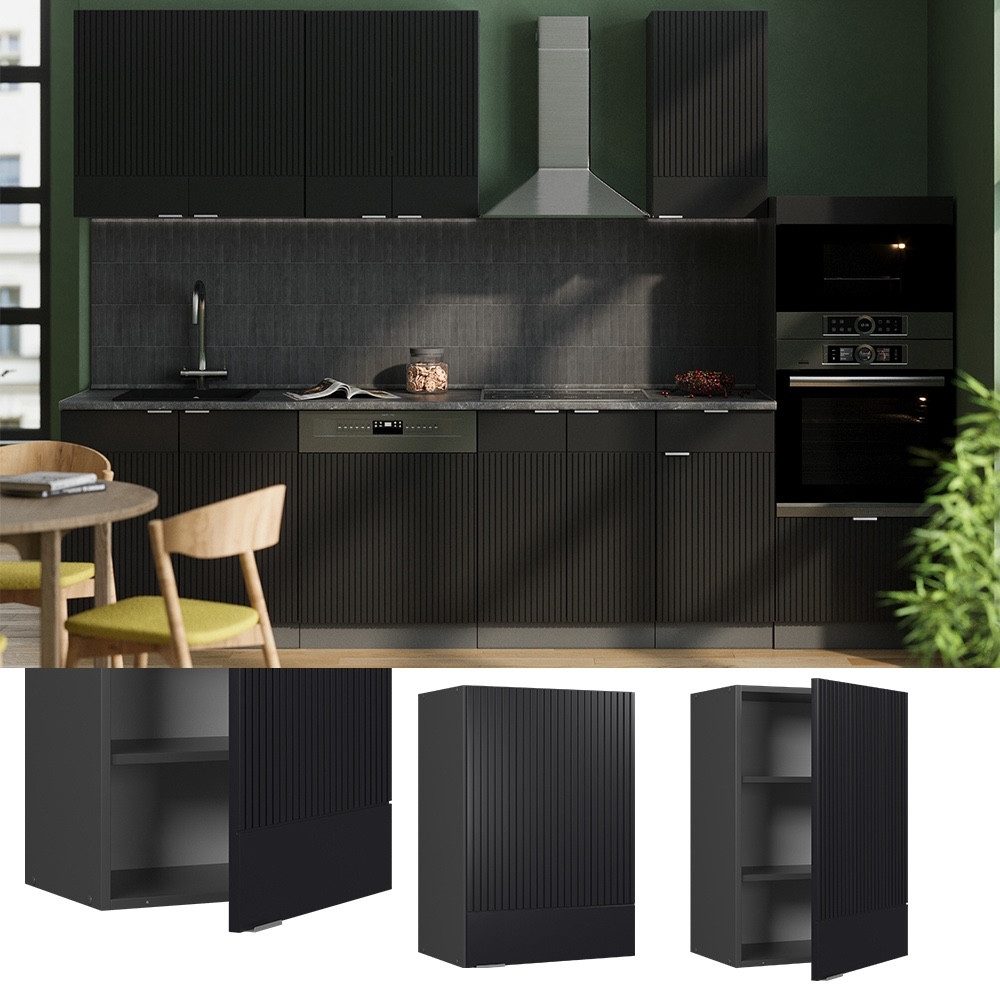 Vicco Hängeschrank Fame-Line, Schwarz gestreift/Anthrazit, 50 cm (1-St)
