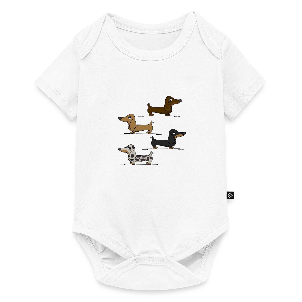 Spreadshirt Kurzarmbody Dackel Dackeln Hund Geschenk Für Hundebesitzer Zwergdackel Kurzarm Bab (1-tlg)