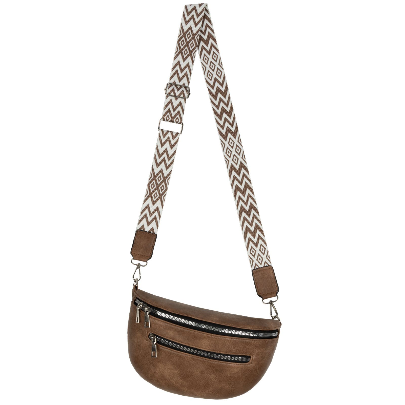 Gürteltasche Bauchtasche Umhängetasche Crossbody-Bag Kunstleder Italy-Design