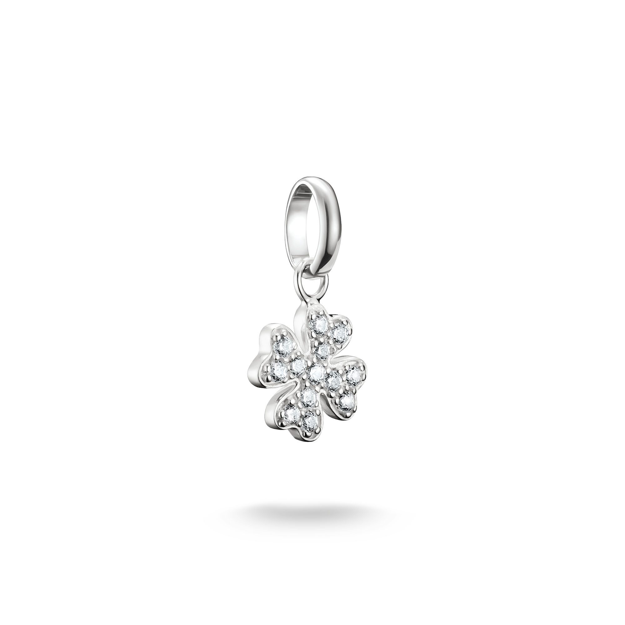 THOMAS SABO Charm-Einhänger Charm Glücksklee Pavé - Connect, mit Zirkonia (synth)