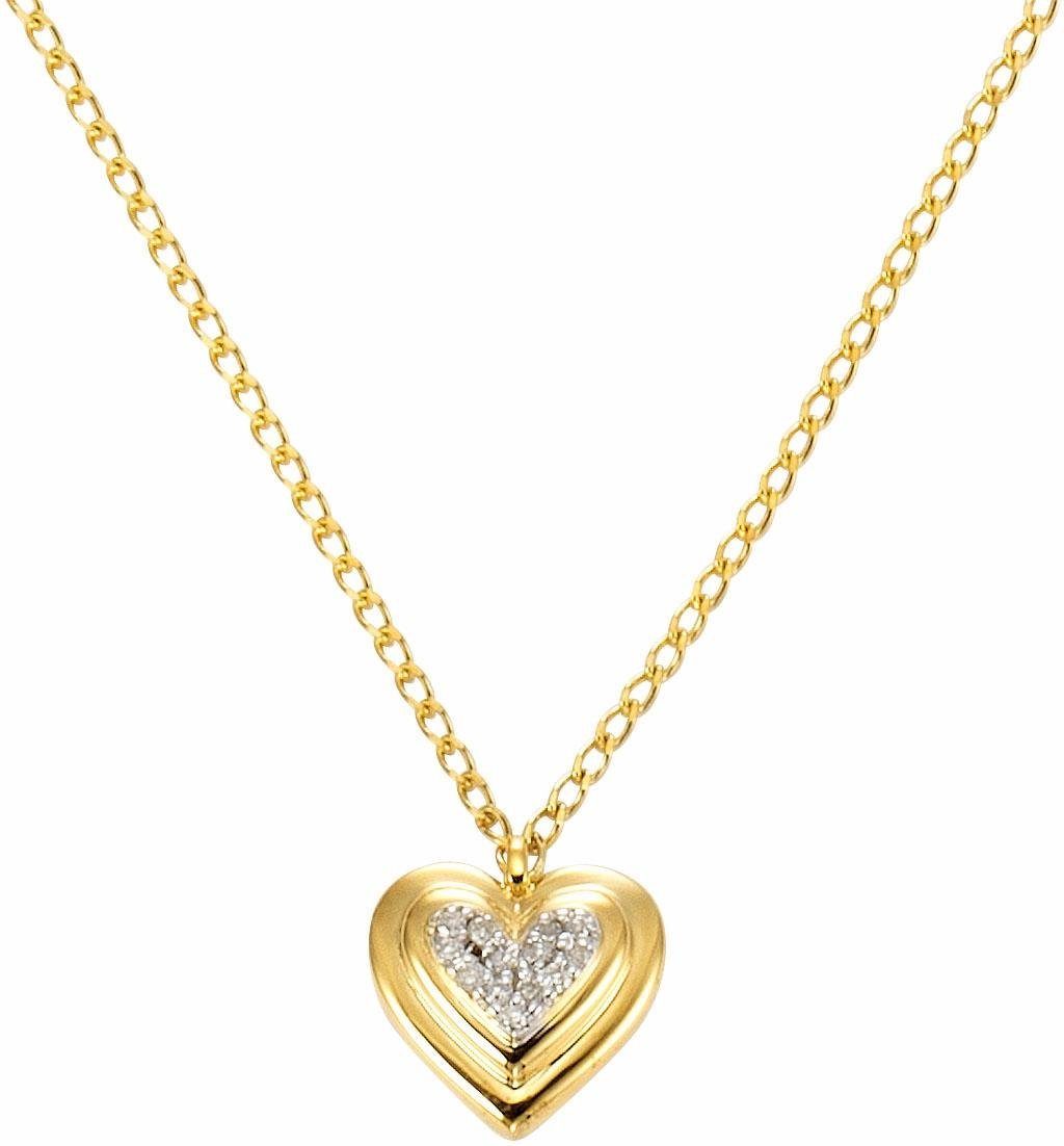 Firetti Kette mit Anhänger »Herz«, mit Diamanten | OTTO
