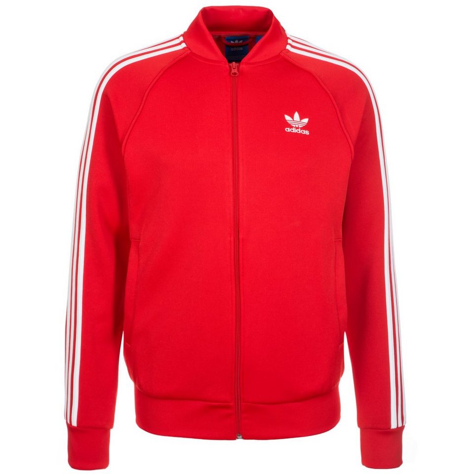 adidas originals superstar track top jacke herren rot weiss