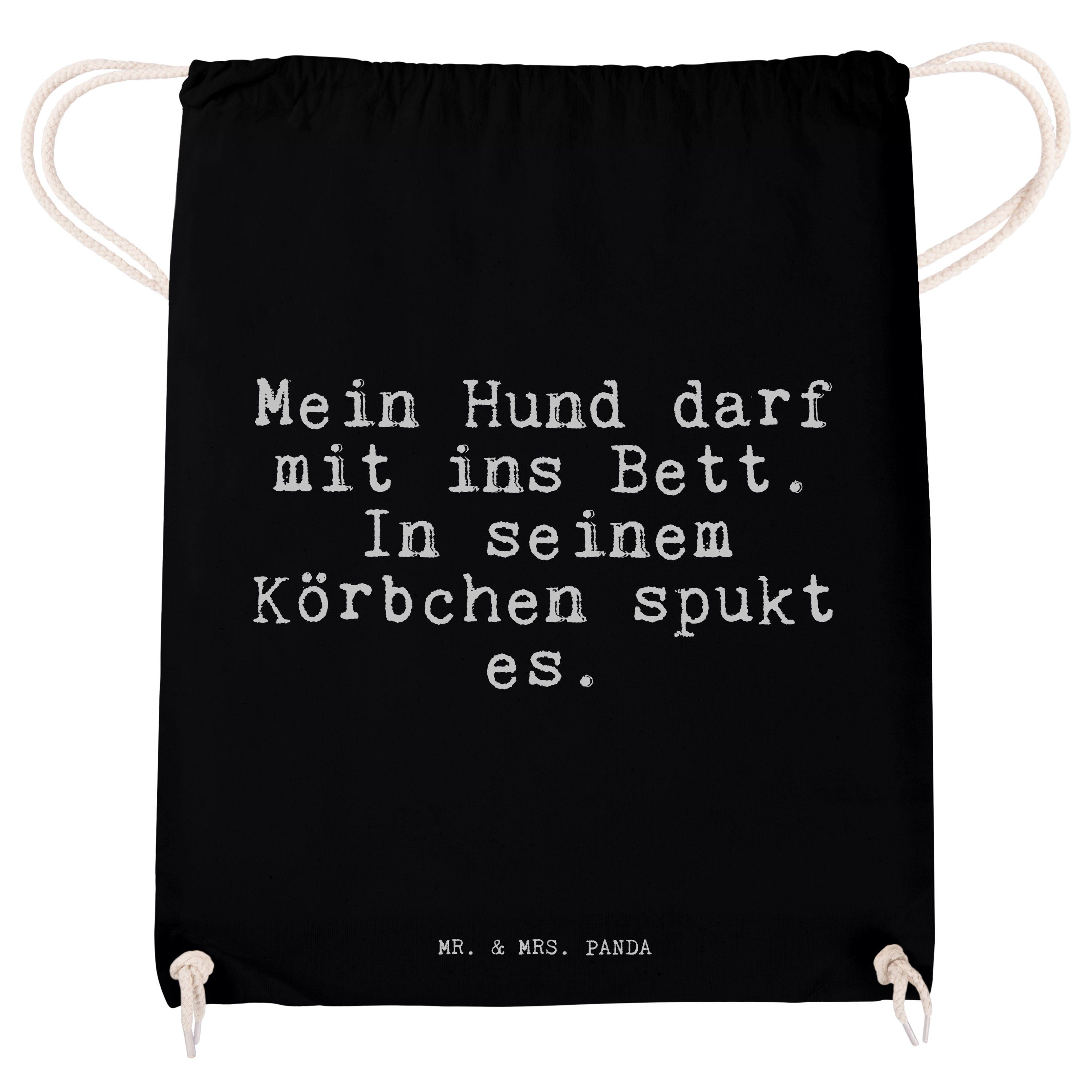 Turnb - Hund darf Geschenk, (1-tlg) & Tier, mit... Mr. Mein Mrs. Zitate, Panda Schwarz Herz, Sporttasche -