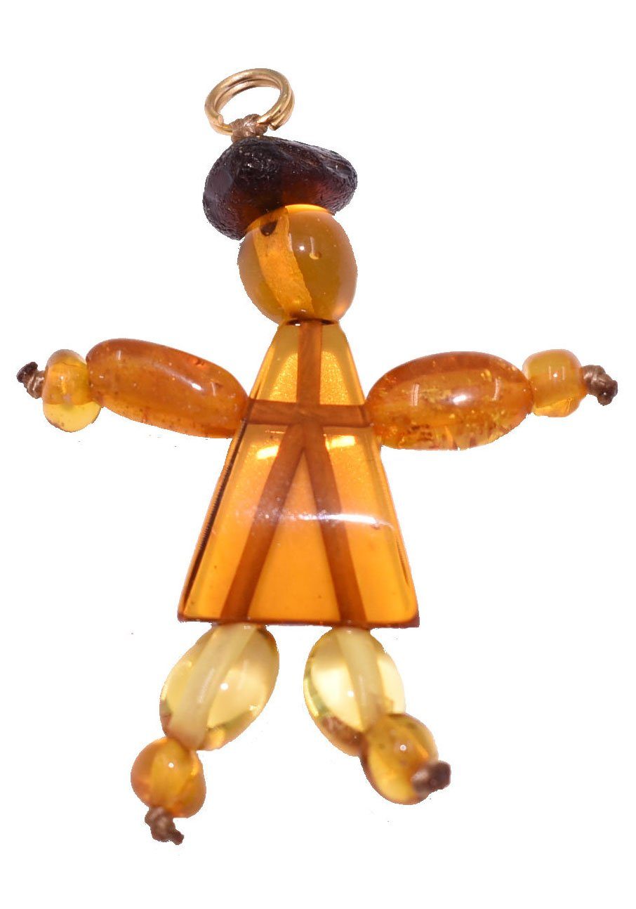 Firetti Кулоны Schmuck Geschenk Halsschmuck Anhänger für Halskette Bernstein Puppe, Made in Germany - mit Bernstein