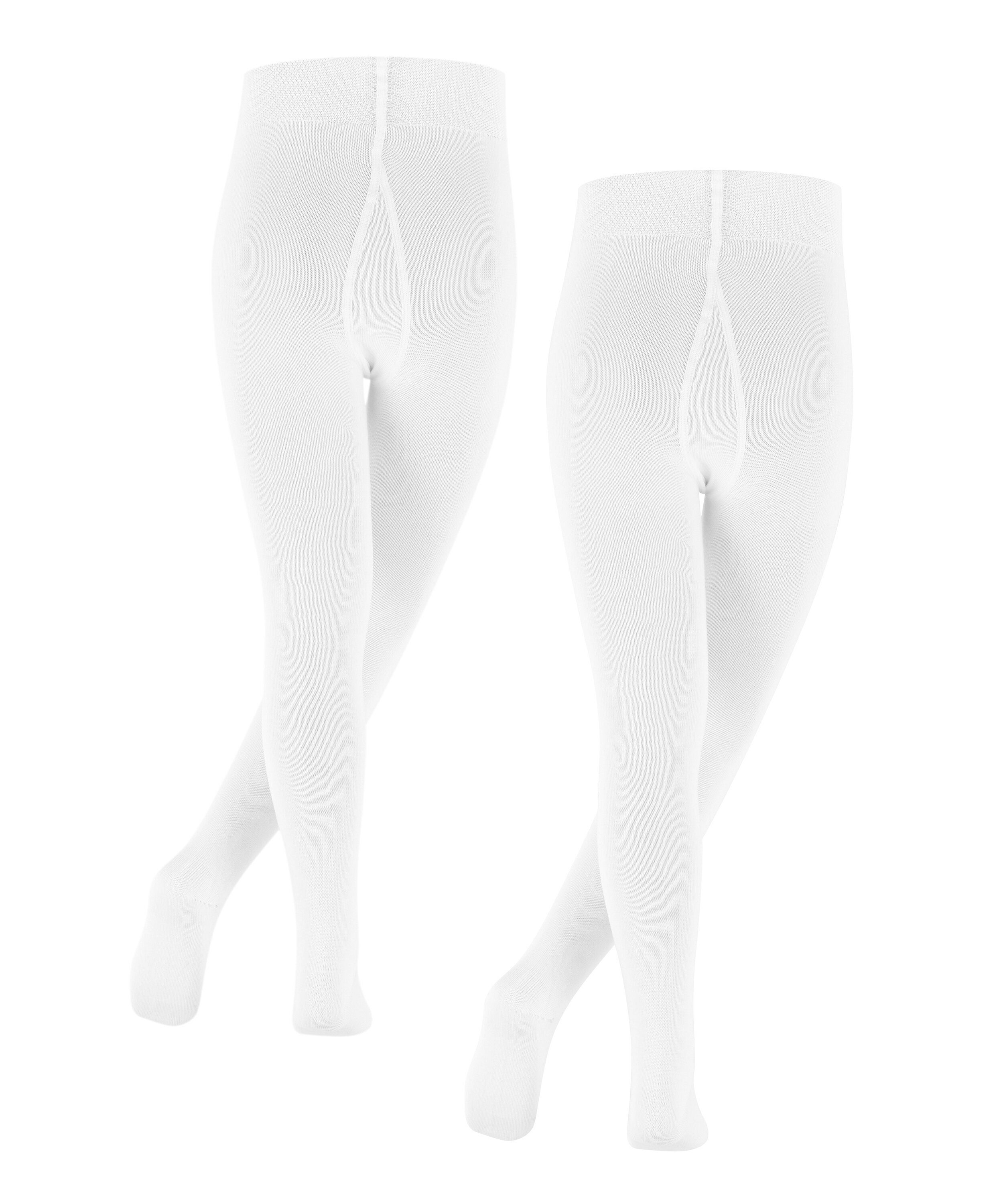 Baumwolle white Family FALKE 2-Pack St) nachhaltiger (2 Strickstrumpfhose (2000) mit