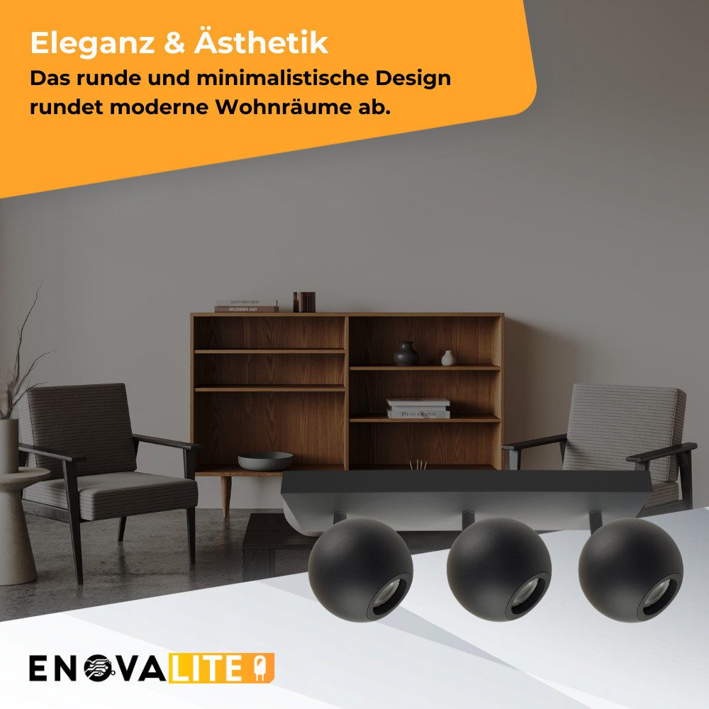 ENOVALITE LED Aufbaustrahler ENOVALITE LED Aufbauspot 21 W schwarz