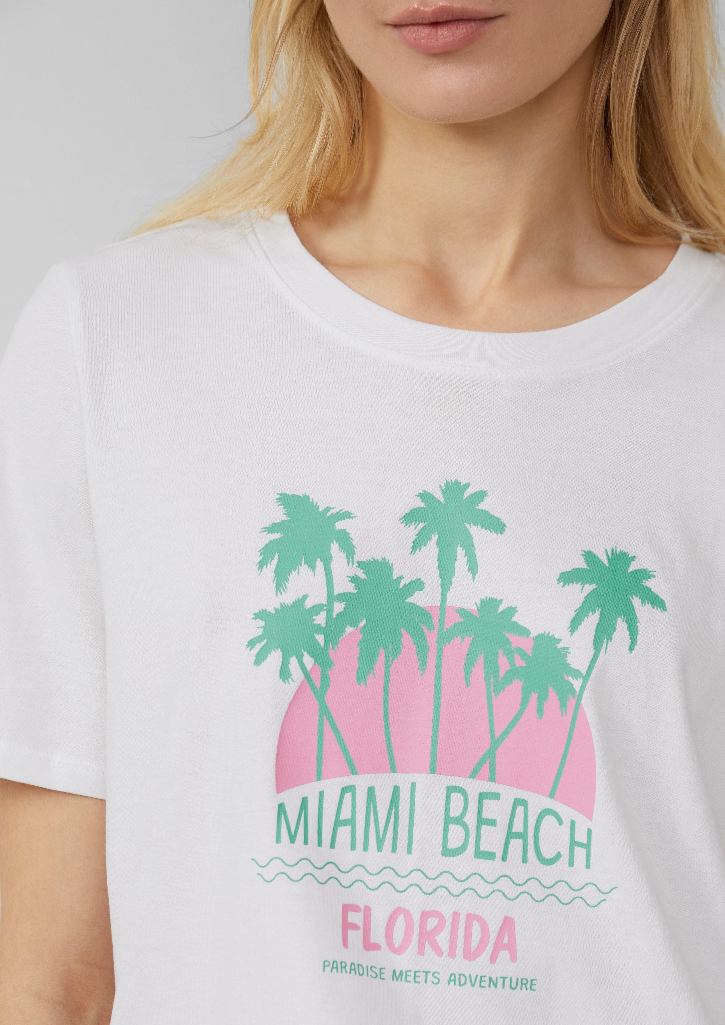 s.Oliver Kurzarmshirt T-Shirt mit Frontprint günstig online kaufen