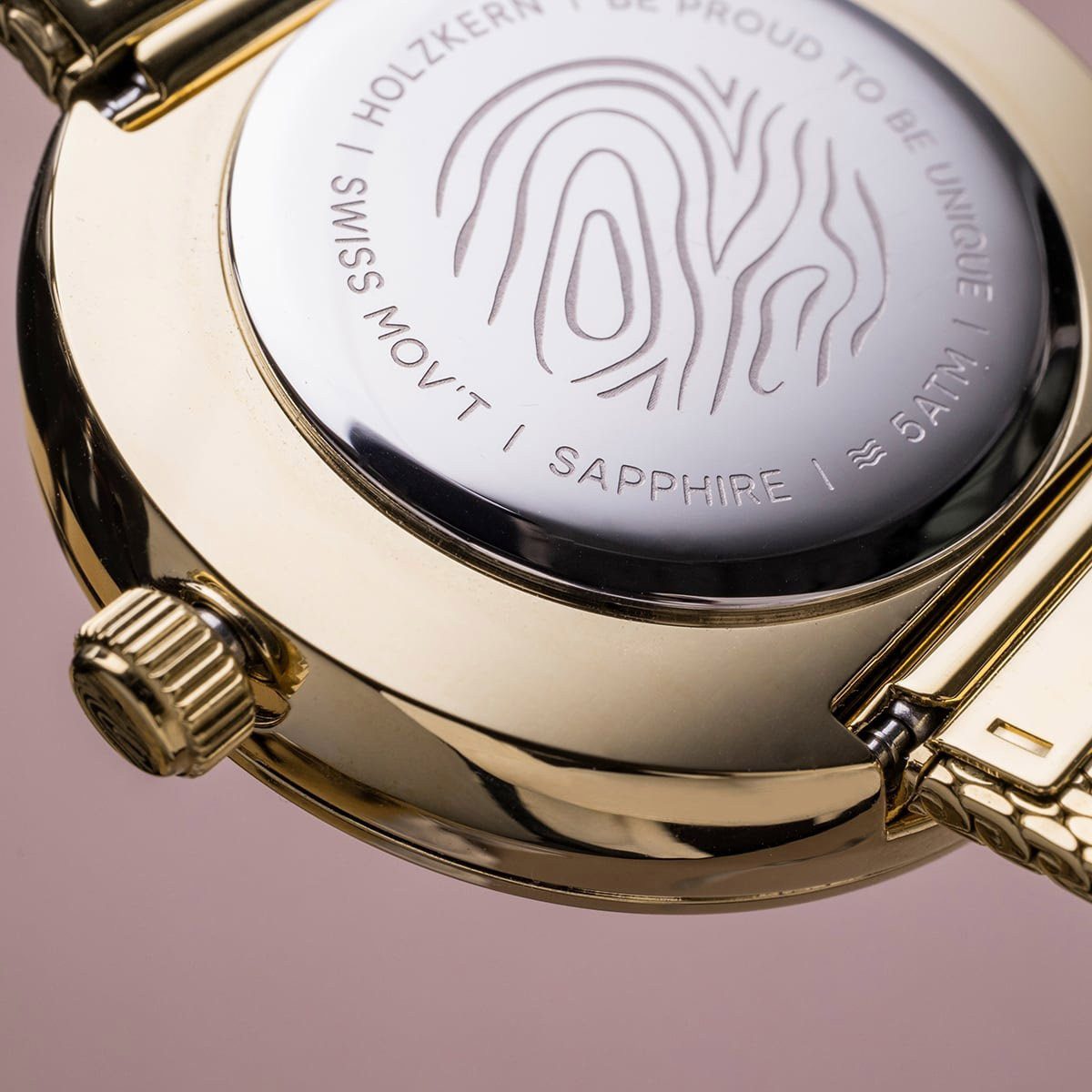 Holzkern Quarzuhr Suncatcher Perlmutt/Goldfarben günstig online kaufen