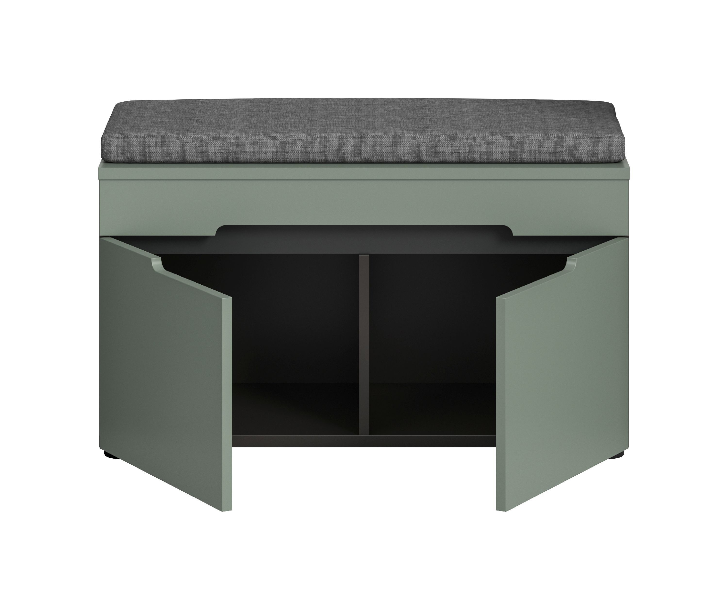 xonox.home Sitzbank, Smoke Green Melamin beschichtet modern 80x45x37 cm