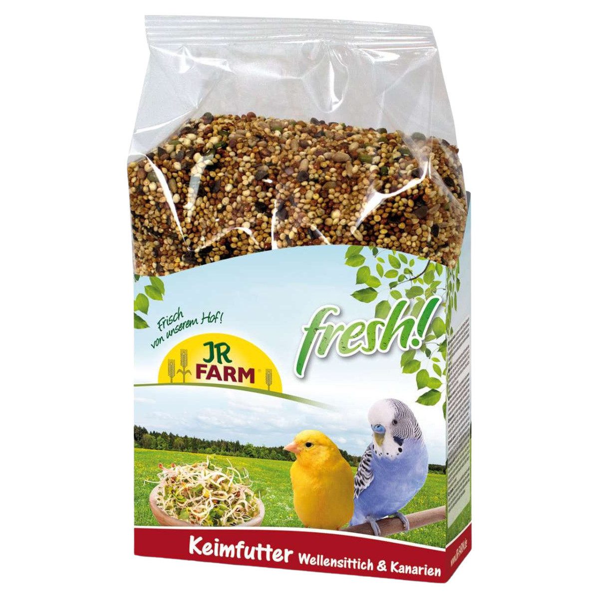 JR Farm Birds Keimfutter Wellensittich & Kanarien 1 kg - 4 Stück, Trockenfutter für: Vogel von JR Farm