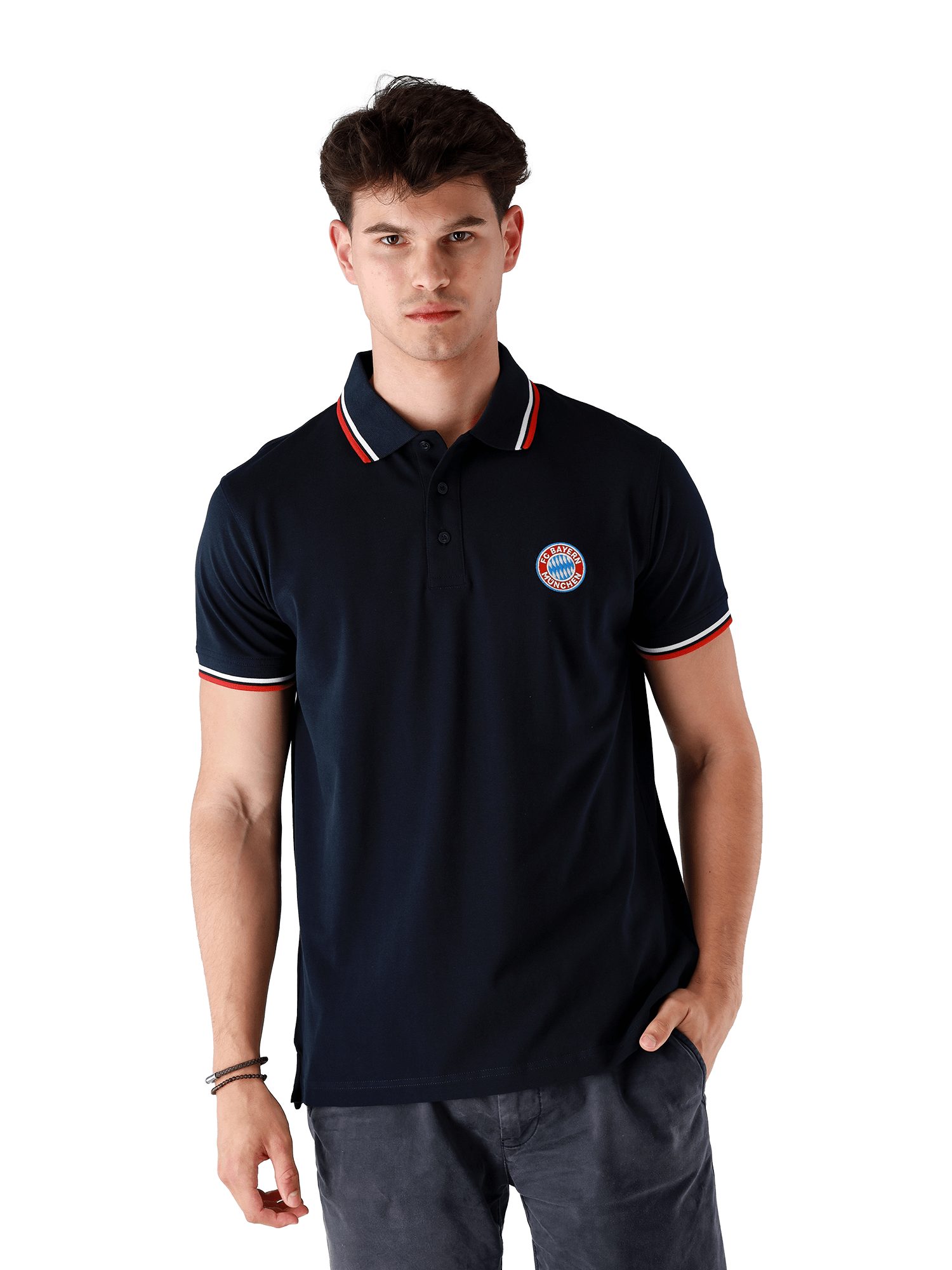 FC Bayern München Poloshirt FC Bayern München I Poloshirt Essential I Herren I Navy