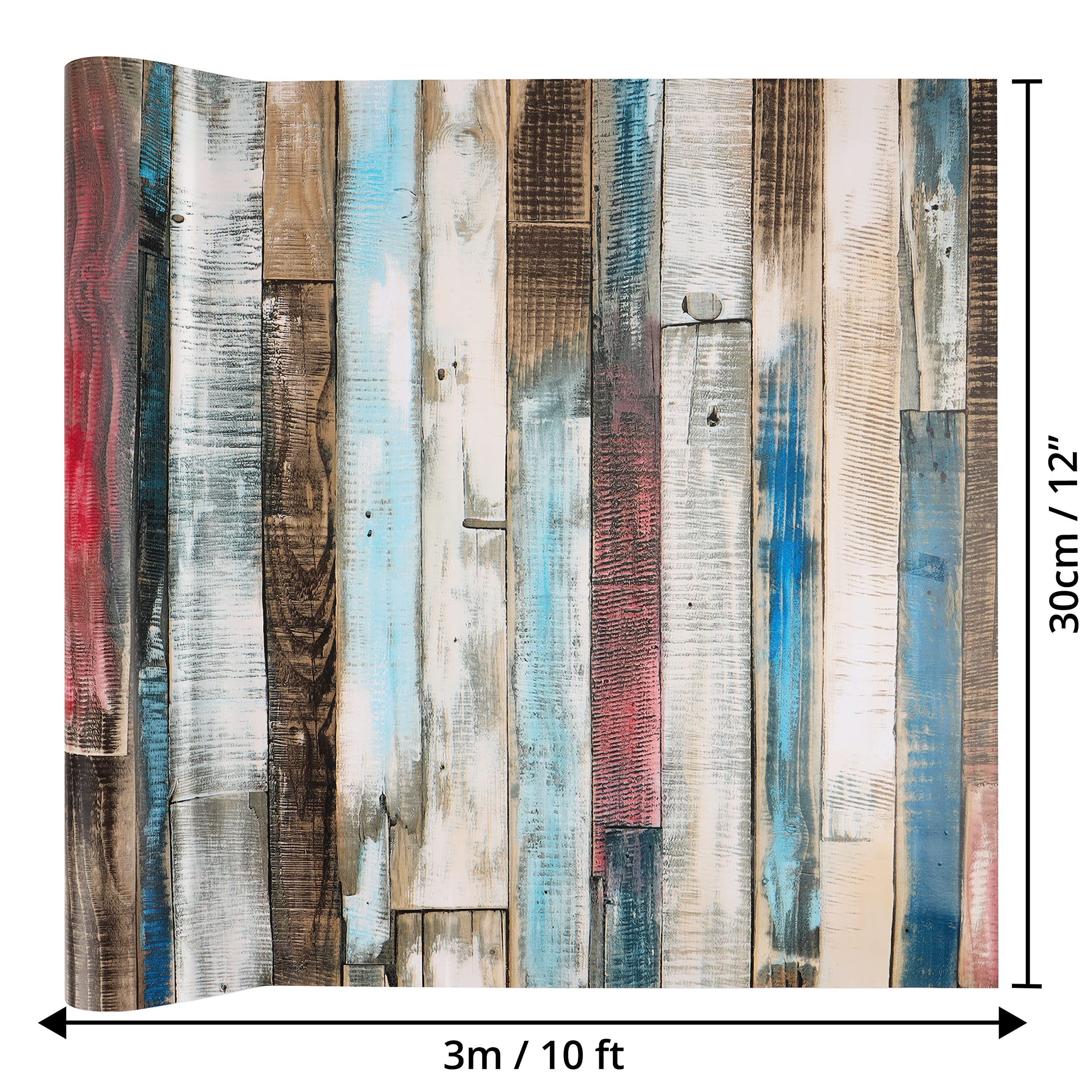 Belle Vous Papiertapete Wood Optic Self-Adhesive günstig online kaufen