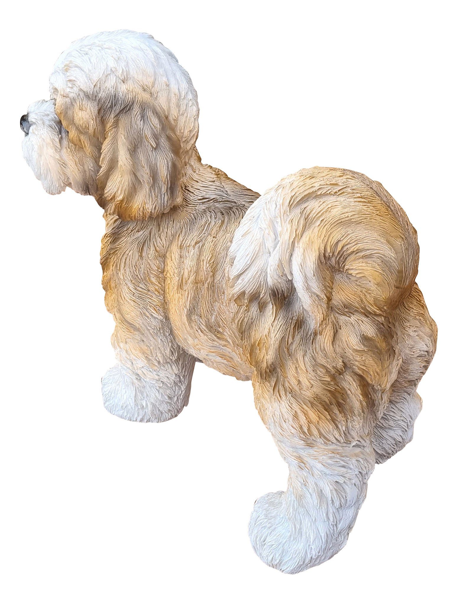 und Tsu Gartenfigur Shih Hunde-Figur Plus lebensechte St), Hund (1 Toffie, detailgetreue Fachhandel