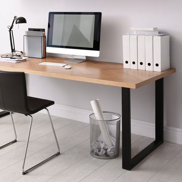 SO-TECH® Tischgestell TAB Stahl schwarz matt Profil 80 x 40 mm (1-St), bis Höhe: 720 mm und Tiefe: 800 mm