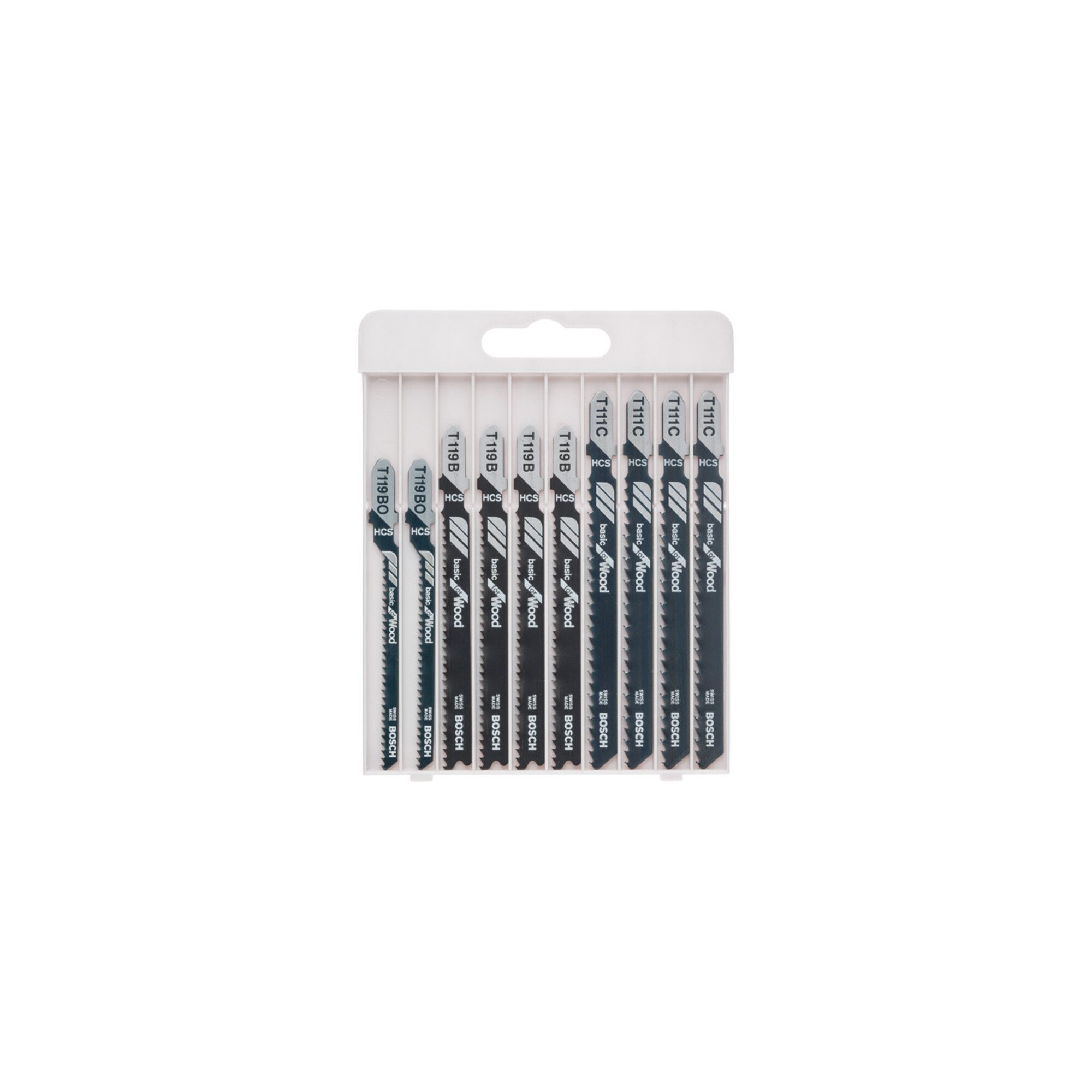 Bosch Professional Stichsäge Bosch Stichsägeblatt-Set Basic for Wood, 10-teilig