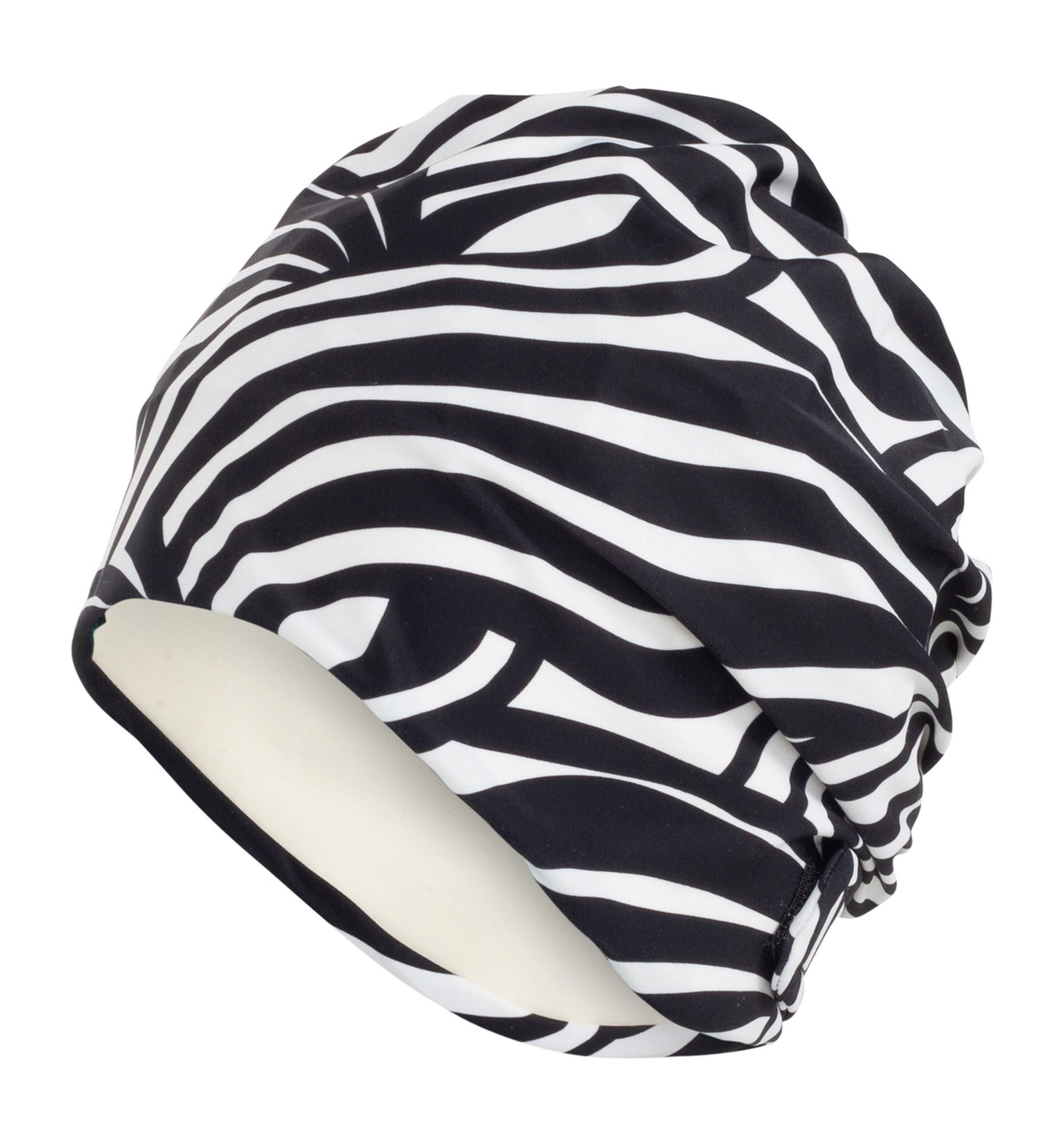 Fashy Badekappe Fashy - Badehaube Badekappe Schwarz Weiß (3478) Bademütze Damen