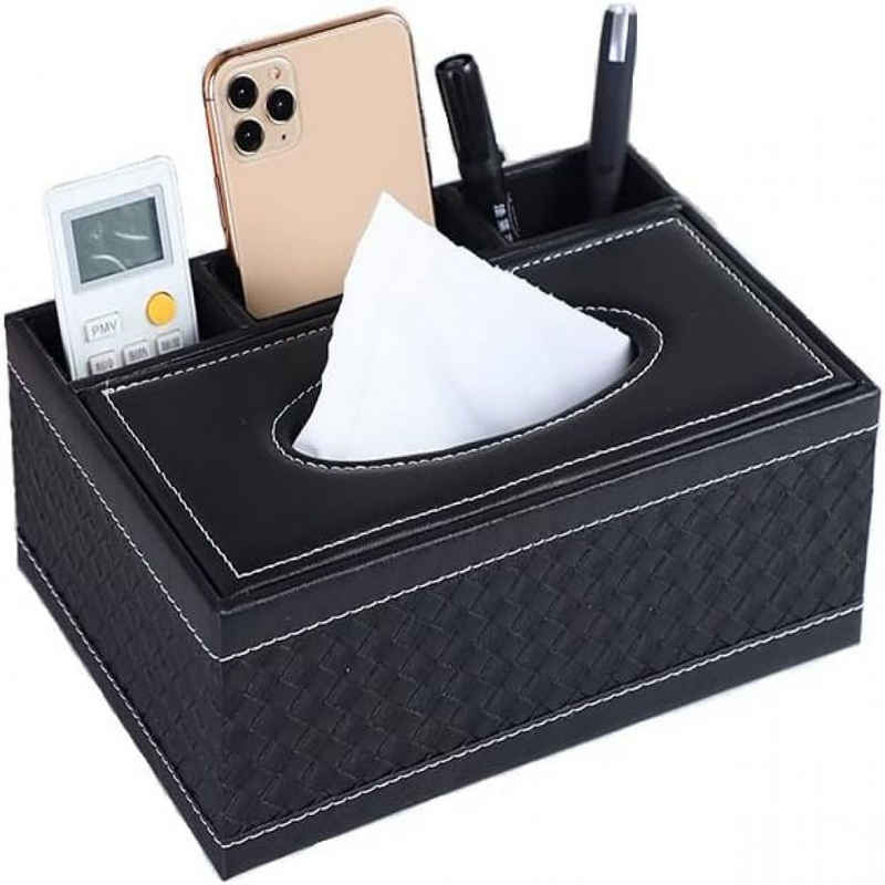Lubgitsr Papiertuchbox Household Office Rechteckige Tissue Box mit Remote-Aufbewahrungsbox (1 St)